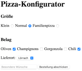 Pizza-Konfigurator