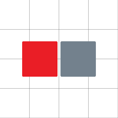 Zwei Quadrate nebeneinander